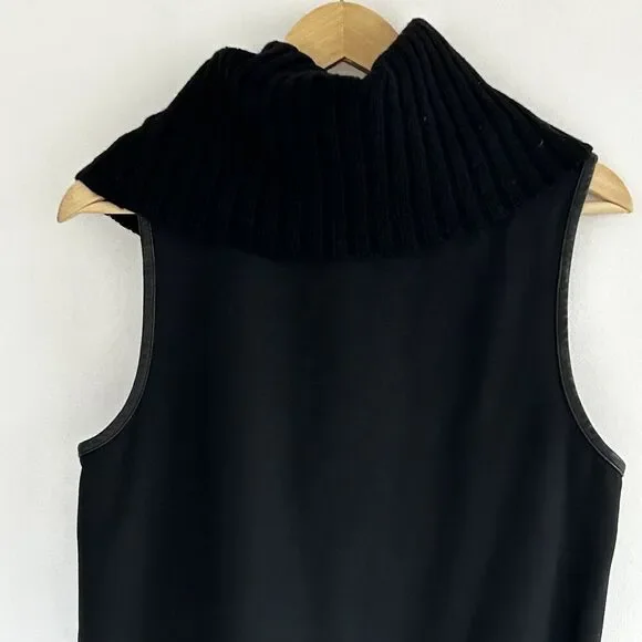 New Theory Abrelia Tailor Wool Shift Dress Size 12 Cowl Neck Pockets Sleeveless - Picture 11 of 11